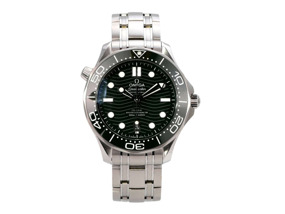 OMEGA Seamaster Diver 300M Master Chronometer 210.30.42.20.10.001 mit grünem Zifferblatt und Edelstahlarmband