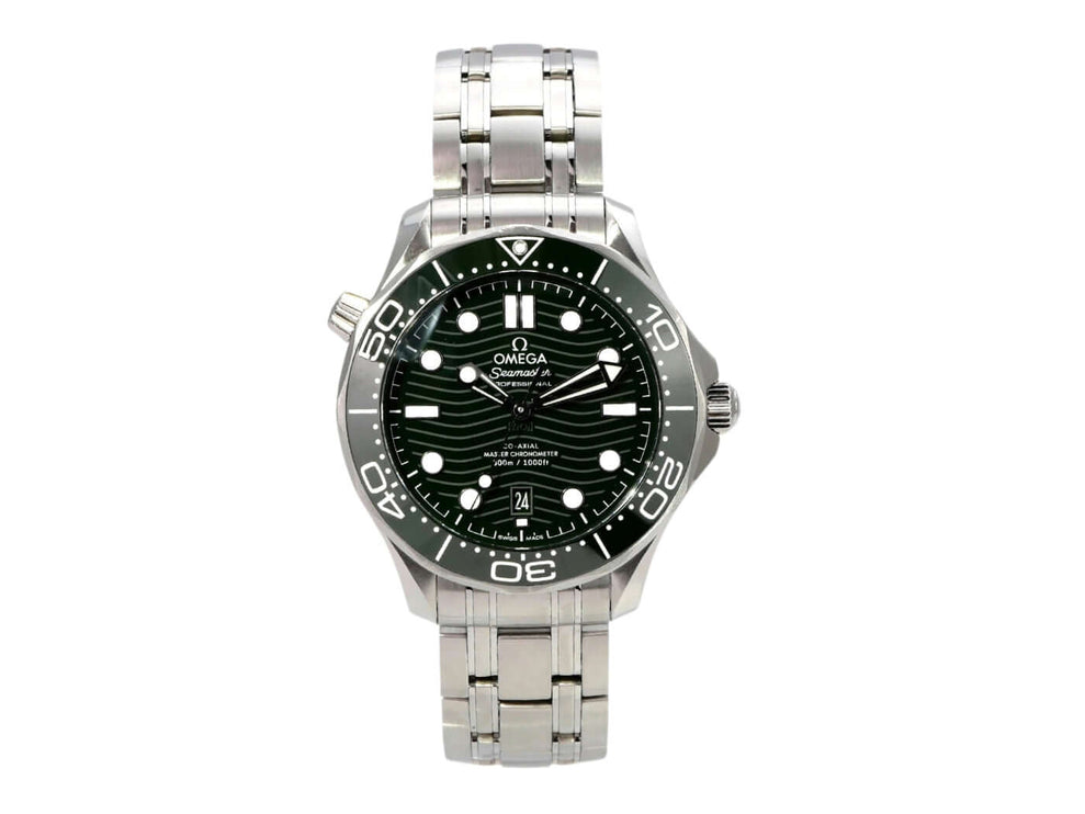 OMEGA Seamaster Diver 300M Master Chronometer 210.30.42.20.10.001 mit grünem Zifferblatt und Edelstahlband