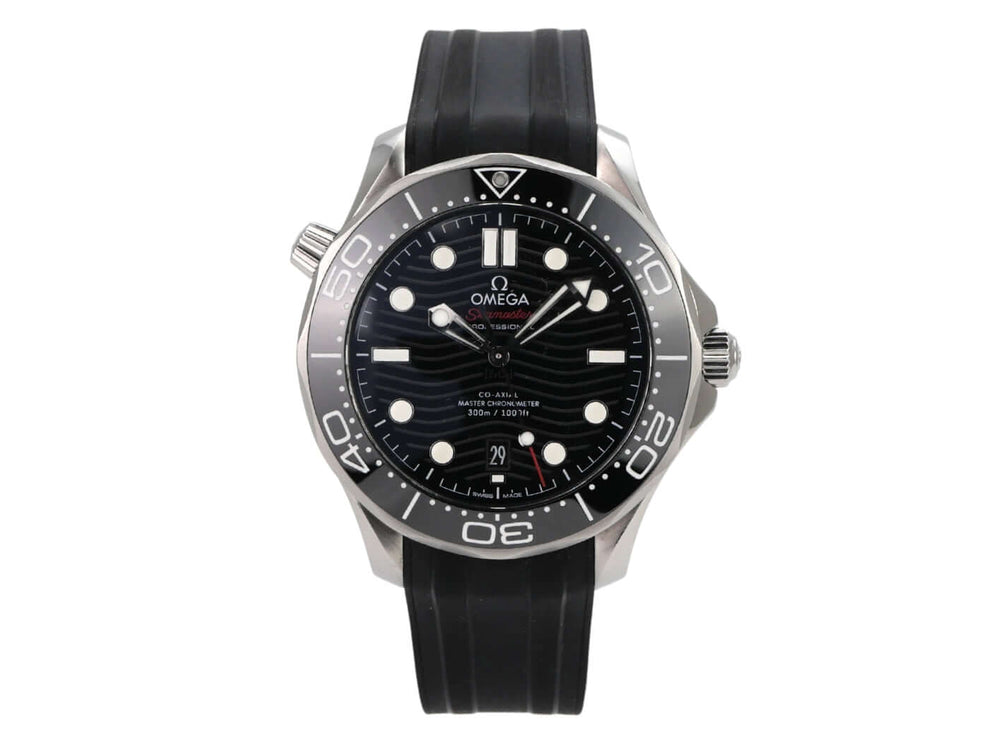 OMEGA Seamaster Diver 300M 210.32.42.20.01.001 Schwarzes Zifferblatt, Edelstahlgehäuse, Kautschukband
