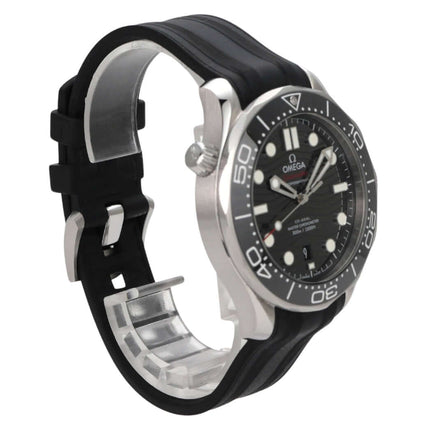 OMEGA Seamaster Diver 300M 210.32.42.20.01.001, schwarze Taucheruhr mit Kautschukband und Keramiklünette