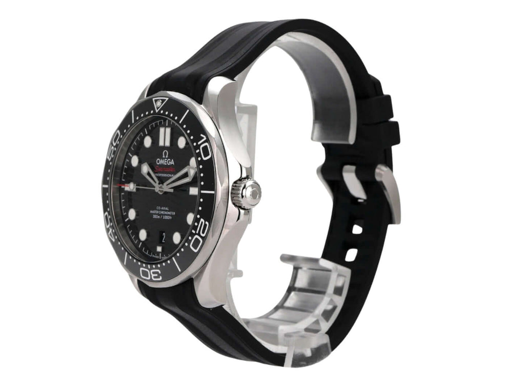 OMEGA Seamaster Diver 300M 210.32.42.20.01.001 mit schwarzem Kautschukband und Edelstahlgehäuse