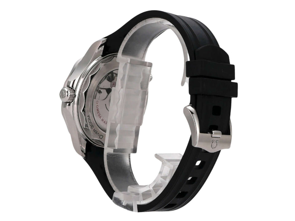 OMEGA Seamaster Diver 300M 210.32.42.20.01.001 aus Edelstahl mit schwarzem Kautschukband und Dornschließe.