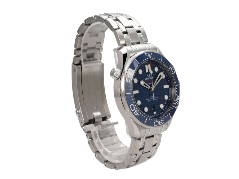 OMEGA Seamaster Diver 300M Master Chronometer 210.32.42.20.03.001 Edelstahl Uhr mit blauem Zifferblatt