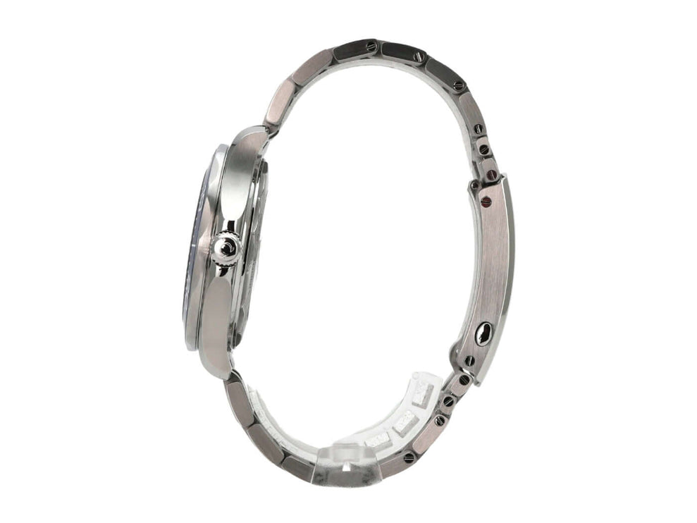 Seitenansicht der OMEGA Seamaster Diver 300M Master Chronometer 210.32.42.20.03.001 mit Edelstahlgehäuse.