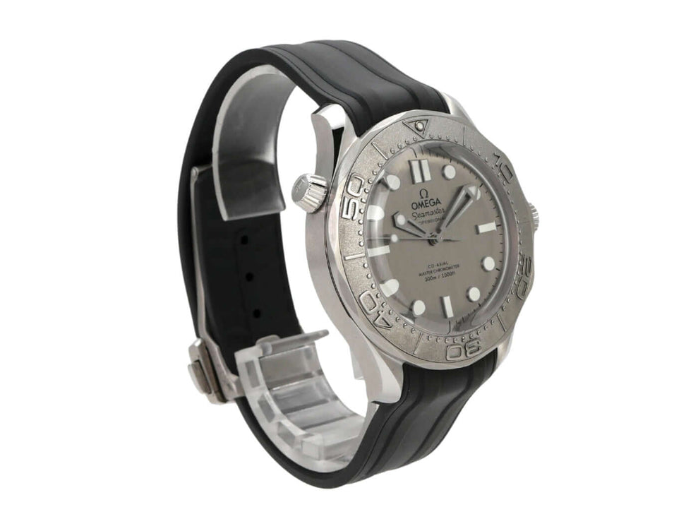 OMEGA Seamaster Diver 300M, Edelstahlgehäuse, graues Zifferblatt, Kautschukband, 42 mm, automatische Uhr, Modell 210.32.42.20.06.002