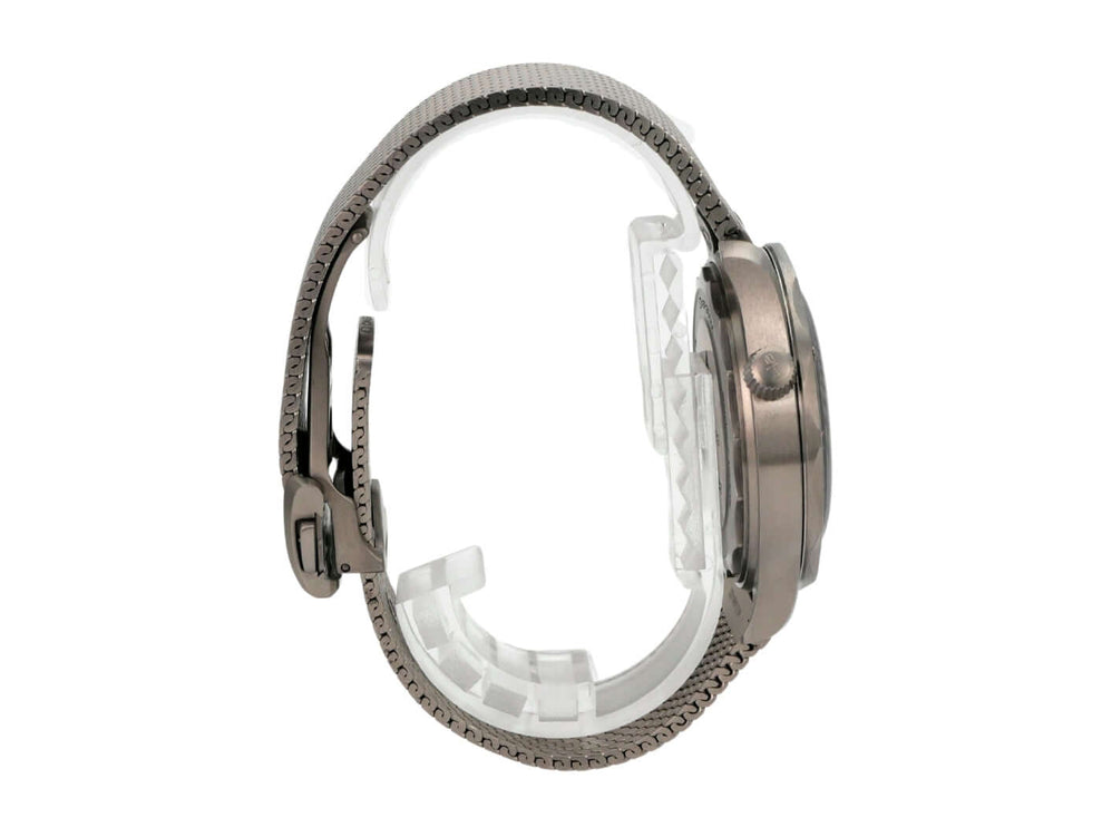 Seitenansicht der OMEGA Seamaster Diver 300M 007 Edition 210.90.42.20.01.001 mit Titanband und Gehäuse