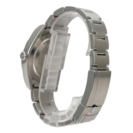 Rolex Explorer I Edelstahl 214270 Ansicht der Uhrenseite mit poliertem und satiniertem Edelstahlband.