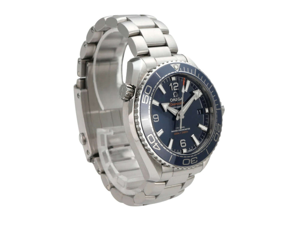 Omega Seamaster Planet Ocean 600m 39.5 mm 215.30.40.20.03.001 mit blauem Zifferblatt und Edelstahlarmband