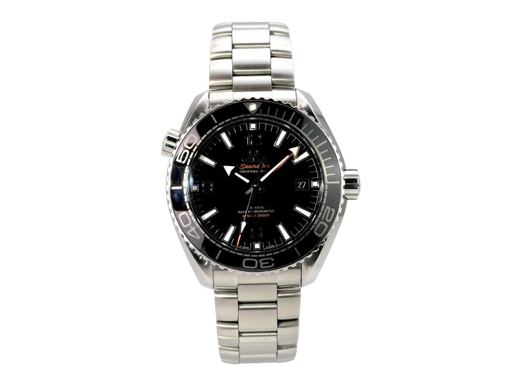 Omega Seamaster Planet Ocean 600m Master Chronometer 215.30.44.21.01.001 mit schwarzem Zifferblatt und Stahlarmband