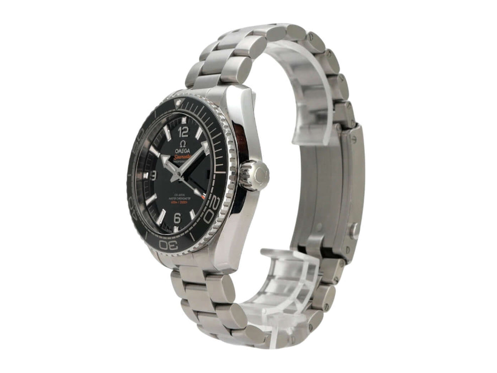 Omega Seamaster Planet Ocean 600m Master Chronometer 215.30.44.21.01.001 mit schwarzem Zifferblatt und Edelstahlarmband