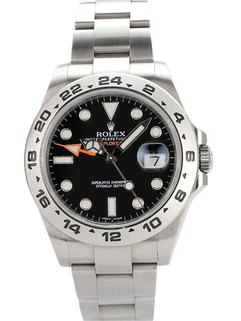 Rolex Explorer II 216570, Edelstahl, schwarz Zifferblatt, Automatik, 42 mm, Lünette mit 24 Std. Skala, Oyster Armband.