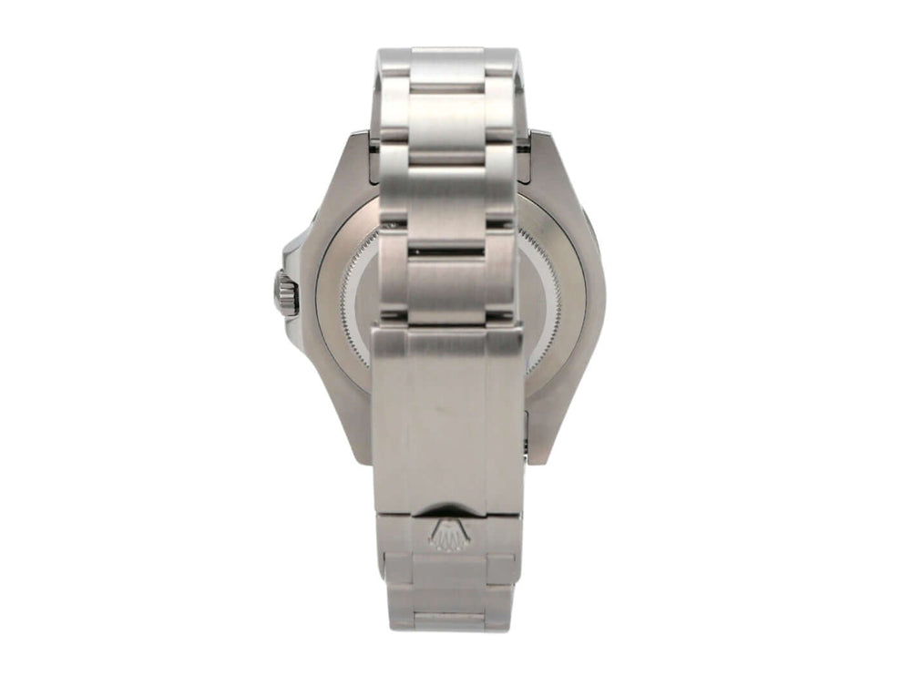 Rolex Explorer II 42 Edelstahl 216570 weißes Zifferblatt Rückansicht mit Oyster-Edelstahlarmband
