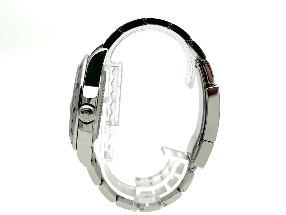 Rolex Explorer II 42 Edelstahl Ref. 216570 Seitenansicht, Edelstahlgehäuse und Oysterarmband, Poliert und satiniert