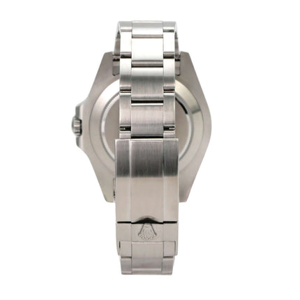 Rolex Explorer II 42 Edelstahl 216570 Schwarz Rückansicht des Edelstahlarmbands mit Sicherheitsfaltschließe.