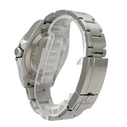 Rolex Explorer II 42 Edelstahl 216570 Schwarz Armband und Gehäuseansicht von der Seite.