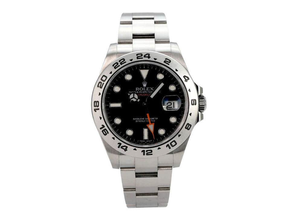 Rolex Explorer II 216570 Schwarz, schwarzes Zifferblatt, Edelstahl, 42 mm, Oyster-Band, Chronometer