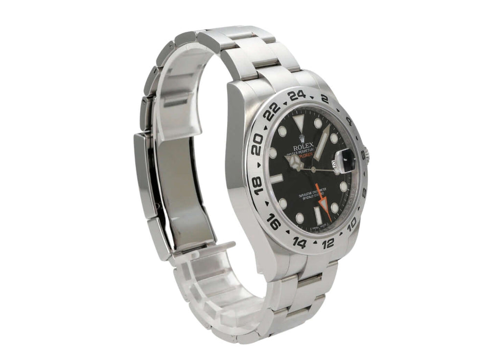 Rolex Explorer II 216570 Schwarz mit schwarzem Zifferblatt, Edelstahlgehäuse und Oysterband, 42 mm