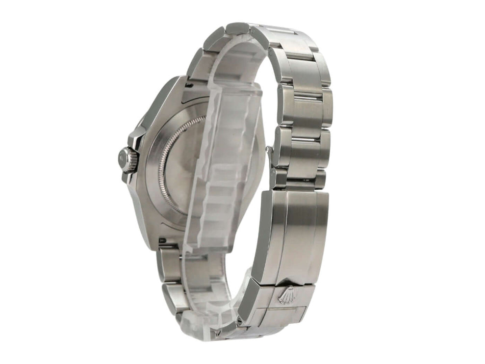 Rolex Explorer II 42 Edelstahl 216570 weiß, seitliche Ansicht des Gehäuses und Armbands aus Edelstahl.
