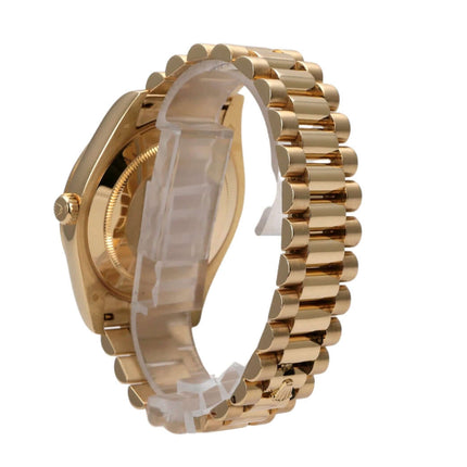 Rolex Day-Date II 218238 Gelbgold Champagner Diamant - Präsentation der Uhr im originalen Boxset.