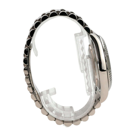 Rolex Day-Date II 218239 Weißgold Grau Arabisch Uhransicht von der Seite mit Präsident Armband.