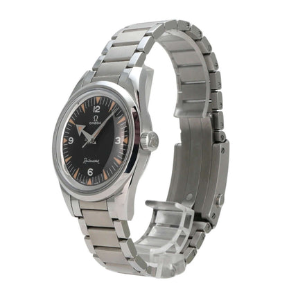 OMEGA Seamaster Railmaster Co-Axial Master Chronometer 220.10.38.20.01.002 mit schwarzem Zifferblatt und Edelstahlarmband