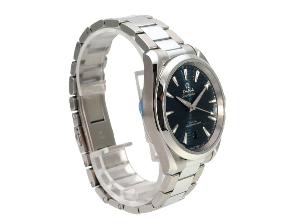 Omega Seamaster Aqua Terra 150M Master Chronometer 220.10.38.20.03.001 mit blauem Zifferblatt und Edelstahlarmband