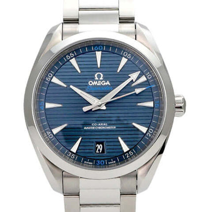 Omega Seamaster Aqua Terra Master Chronometer 41 mm Edelstahl mit blauem Zifferblatt und Doppelsicherheitsfaltschließe