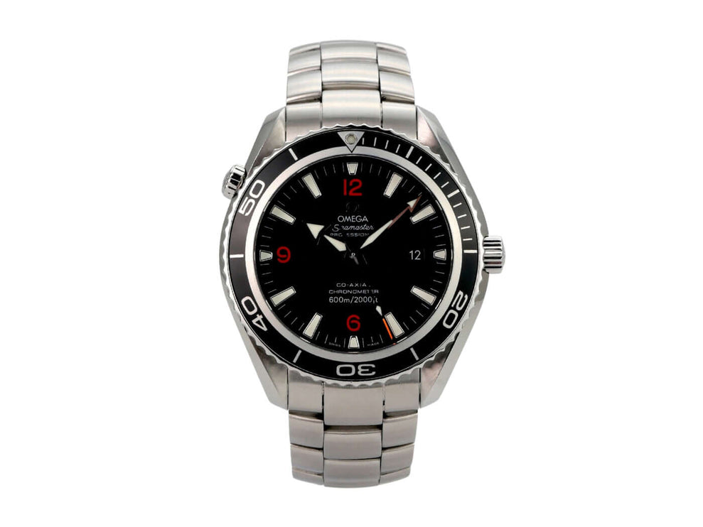 Omega Seamaster Planet Ocean 600m 2200.51.00 mit schwarzem Zifferblatt und Edelstahlband