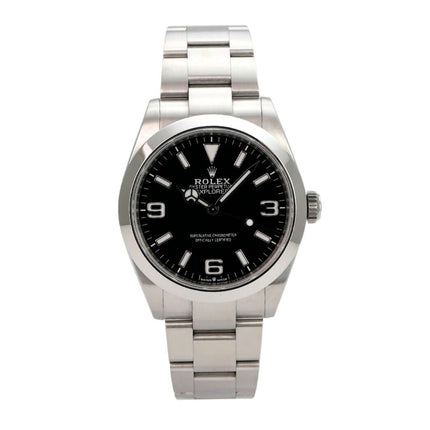 Rolex Explorer 40 Edelstahl 224270 mit schwarzem Zifferblatt, Oyster-Edelstahlarmband und Automatikuhr