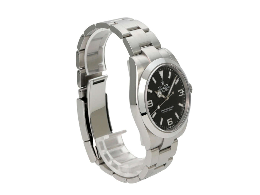 Rolex Explorer 40 Edelstahl 224270 - schwarze Zifferblatt Uhr aus Edelstahl mit Oyster-Armband