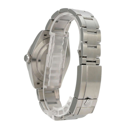 Rolex Explorer 40 Edelstahl 224270, Seitenansicht mit Edelstahlgehäuse und Oyster-Armband