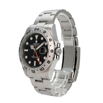 Rolex Explorer II 226570 Schwarz – Edelstahl-Uhr mit schwarzem Zifferblatt und 24-Stunden-Skala, Automatikwerk.