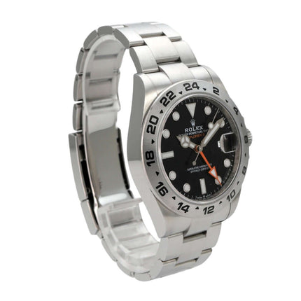 Rolex Explorer II 226570 Schwarz mit schwarzem Zifferblatt und Edelstahlarmband