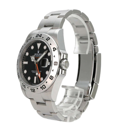 Rolex Explorer II 226570 Schwarz, Edelstahl-Automatikuhr mit schwarzem Zifferblatt und 24-Stunden-Lünette