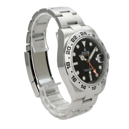 Rolex Explorer II 226570 Schwarz, Edelstahl, 42 mm, schwarzes Zifferblatt, 24-Stunden-Lünette und Oysterarmband