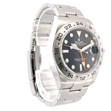 Rolex Explorer II 226570 Schwarz, Edelstahl Gehäuse und Armband, schwarzes Zifferblatt, Leuchtzeiger, 24-Stunden Lünette