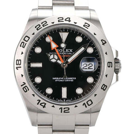Rolex Explorer II 226570 Schwarz mit schwarzem Zifferblatt, Edelstahlgehäuse und 24-Stunden-Lünette