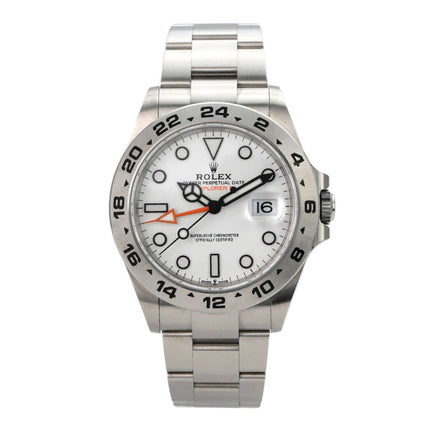 Rolex Explorer II 226570 Weiß - Edelstahl Uhr mit weißem Zifferblatt und 24-Stunden-Skala