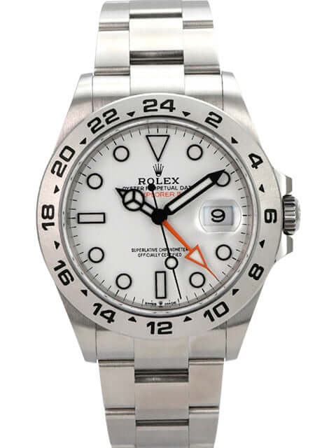 Rolex Explorer II 226570 Weiß, Edelstahl Uhr mit weißem Zifferblatt und 24-Stunden Skala, Ref. 226570.