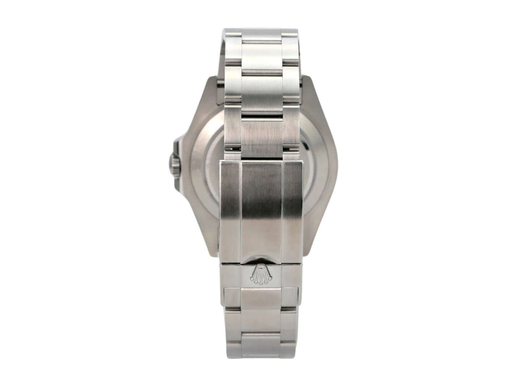 Rolex Explorer II 226570 Weiß Ansicht der Edelstahlarmband-Rückseite mit Sicherheitsfaltschließe.