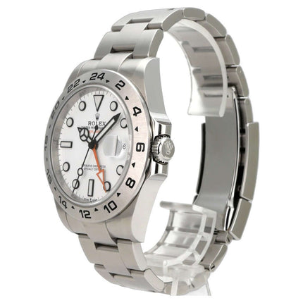 Rolex Explorer II 226570 Weiß, Edelstahl-Armbanduhr mit weißem Zifferblatt und 24-Stunden-Lünette
