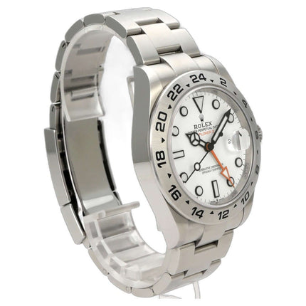 Rolex Explorer II 226570 Weiß, Edelstahl-Taucheruhr mit weißem Zifferblatt und 24-Stunden-Lünette
