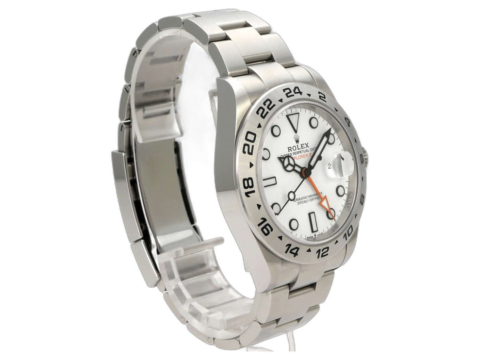 Rolex Explorer II 226570 Weiß, Edelstahl-Taucheruhr mit weißem Zifferblatt und 24-Stunden-Lünette