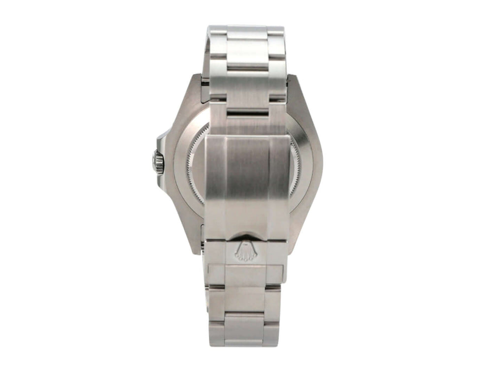 Rolex Explorer II 226570 Weiß Ansicht von hinten, Edelstahlgehäuse und -armband.