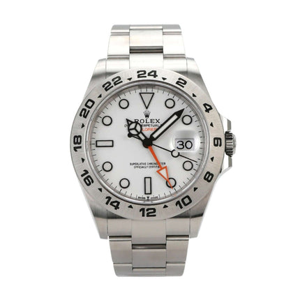 Rolex Explorer II 226570 Weiß mit weißem Zifferblatt und Edelstahlarmband