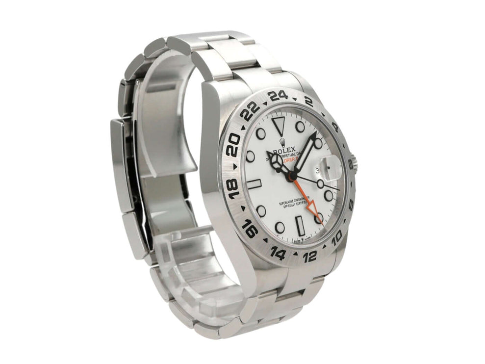Rolex Explorer II 226570 Weiß, 42 mm Edelstahl, weißes Zifferblatt, Automatikuhr.
