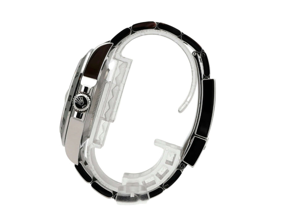 Rolex Explorer II 226570 Weiß mit Edelstahl- und schwarzen Keramikarmband seitlich