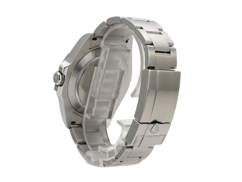 Rolex Explorer II 226570 Weiß Gehäuse und Edelstahl Armband seitliche Ansicht.