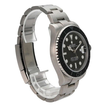 Rolex Yacht-Master 42 Titan 226627 Edelstahlarmband und schwarzes Zifferblatt mit Leuchtzeigern
