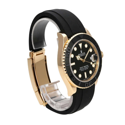 Rolex Yacht-Master 42 Gelbgold 226658 mit schwarzem Zifferblatt und Oyster Kautschukband